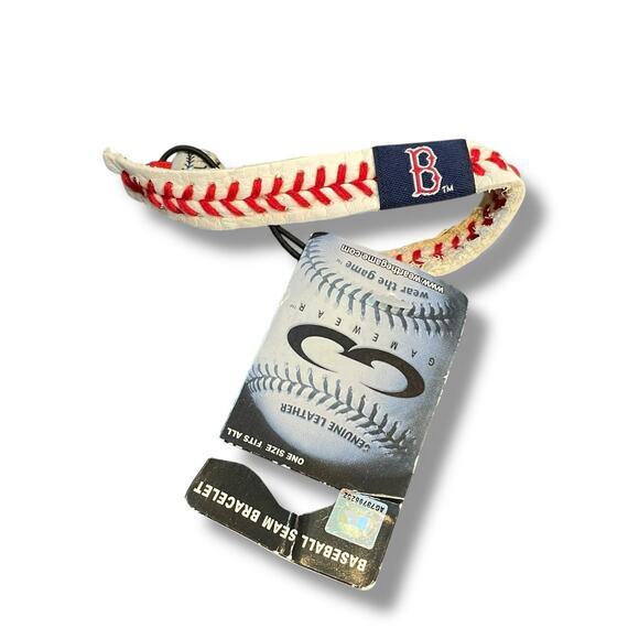 Boston Red Sox Baseball Seam Bracelet Gamewear Red Stitching Wear the Game MLB - Picture 2 of 14